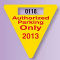 Parking Permit-Triangle (Clear Polyester/ Face Adhesive)